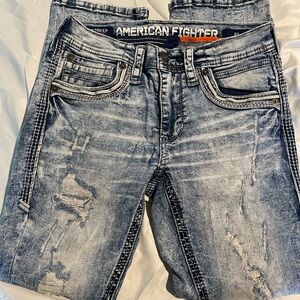 American Fighter Light Blue Skinny Jeans